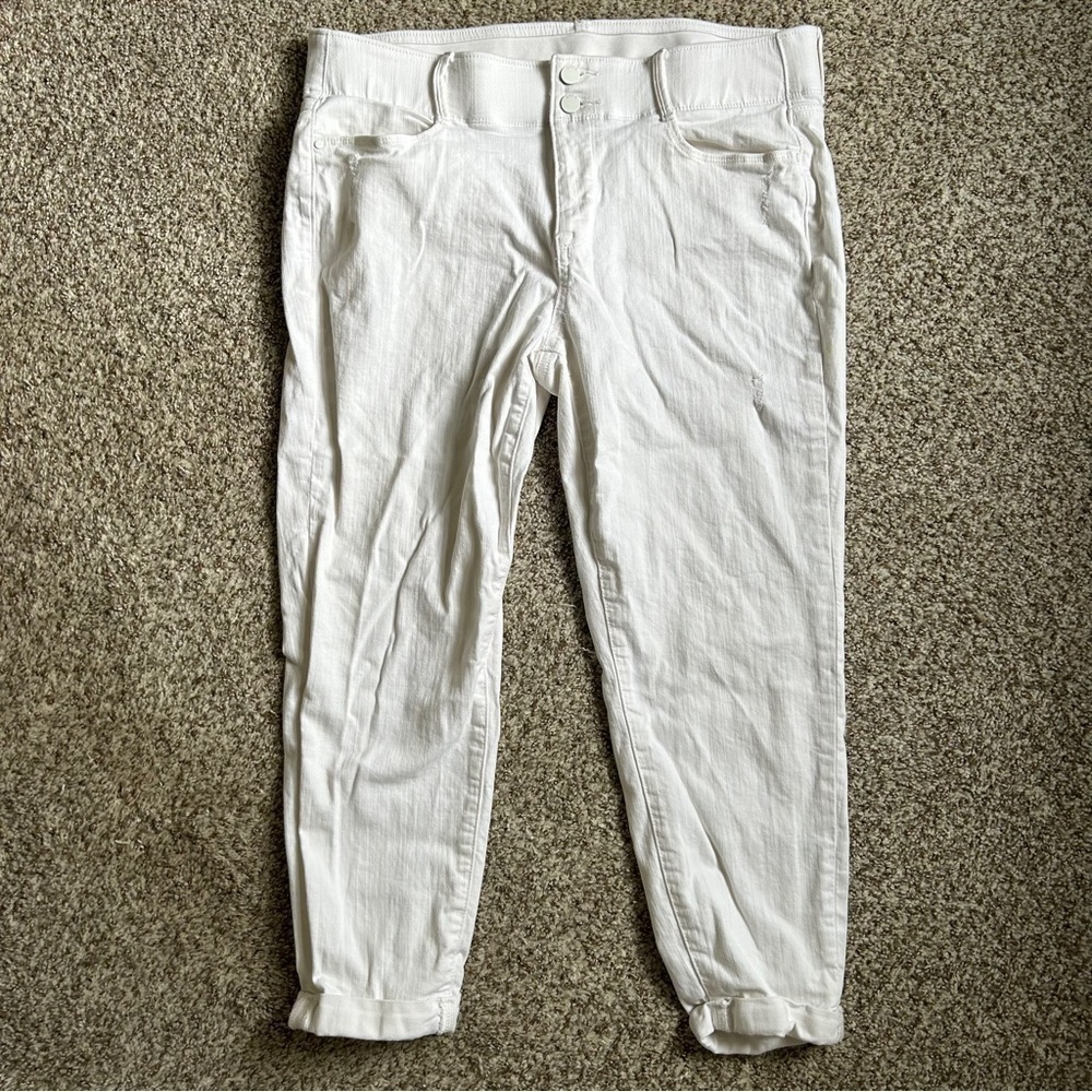 Apt. 9 White Ankle Pants Casual Summer Neutral 16